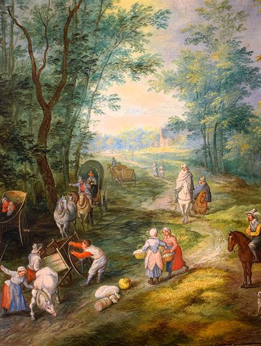 "Fairytale Landscapes with Figures in the Forest"